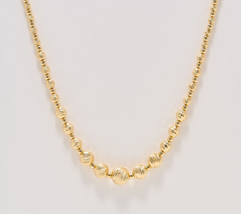 UltraFine 950 Diamond Cut Graduated Bead Necklace — View 7