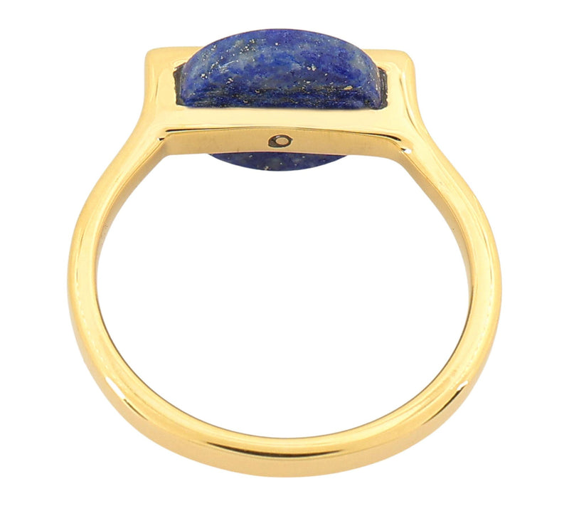 Affinity Gems Round Solitaire Gemstone Ring, 14K Gold Plated — View 7