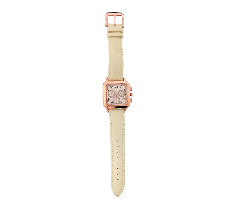 Bronzo Italia Chronograph Dial Leather Strap Watch — View 10