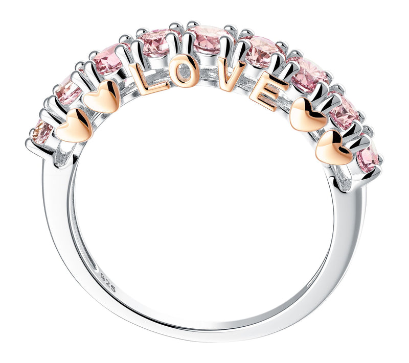 Affinity Gems Pink Tourmaline "LOVE" Ring, Sterling Silver — View 4