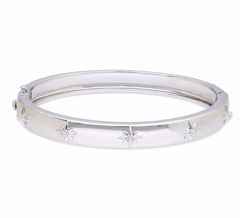 Margo Manhattan Sterling Silver Cassiopeia Gemstone Bangle — Main view