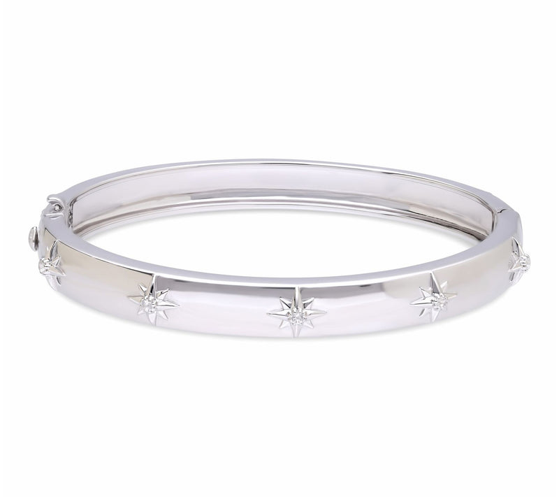 Margo Manhattan Sterling Silver Cassiopeia Gemstone Bangle — View 7
