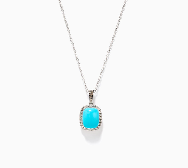 Gem Discoverer Turquoise & Diamond Pendant, Sterling Silver — Main view