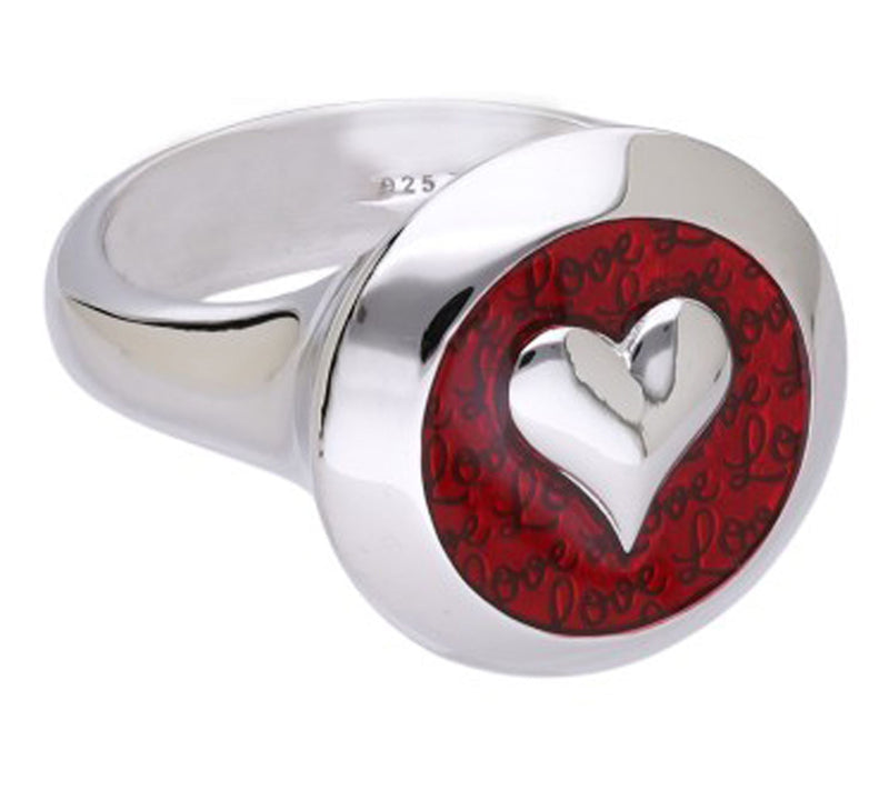 Margo Manhattan Sterling Silver Love Heart Ring — Main view
