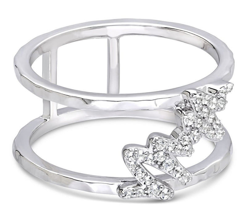 Goddaughters Sterling Silver White Topaz EffortRing — View 2