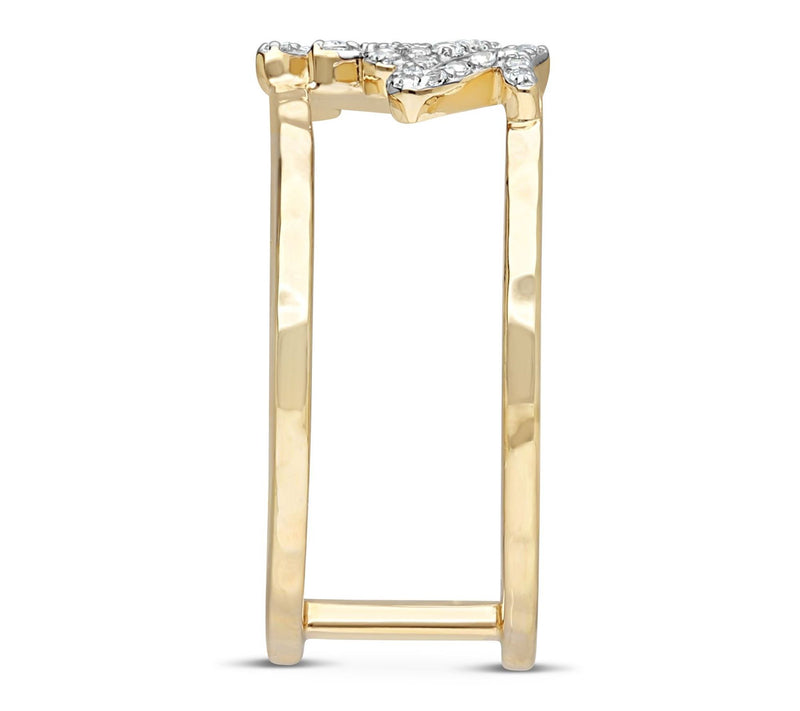 Goddaughters 14K Gold Clad White Topaz Effort Ring — View 3
