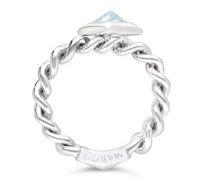 Margo Manhattan Sterling Silver Gemstone ChainRing — View 3