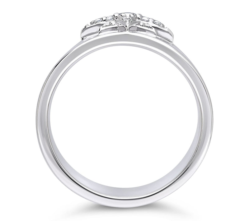 Margo Manhattan Sterling Silver White Topaz Cassi Ring — View 2