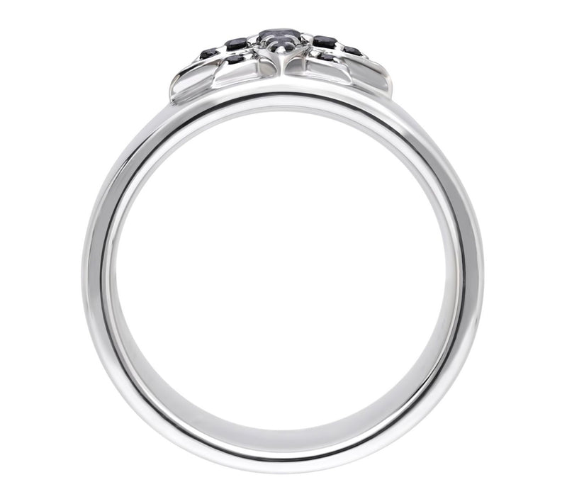Margo Manhattan Sterling Silver Black Spinel Cassi Ring — View 3