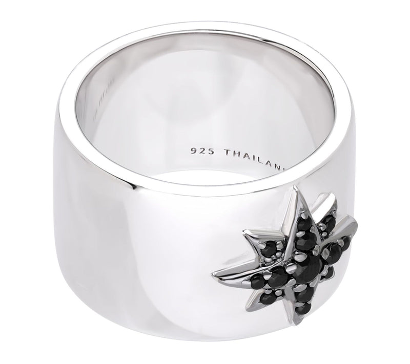 Margo Manhattan Sterling Silver Black Spinel Cassi Ring — View 2