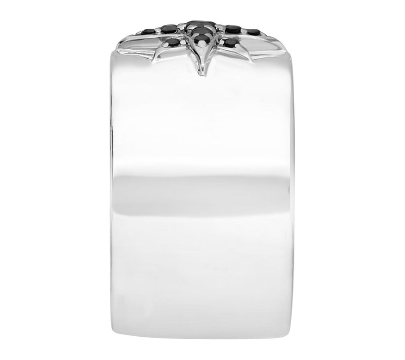 Margo Manhattan Sterling Silver Black Spinel Cassi Ring — View 4