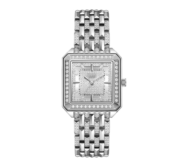 JBW Women's Astra Stainless Steel Crystal Square Dial Watch — Main view