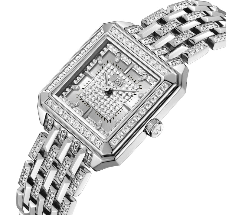 JBW Women's Astra Stainless Steel Crystal Square Dial Watch — View 3