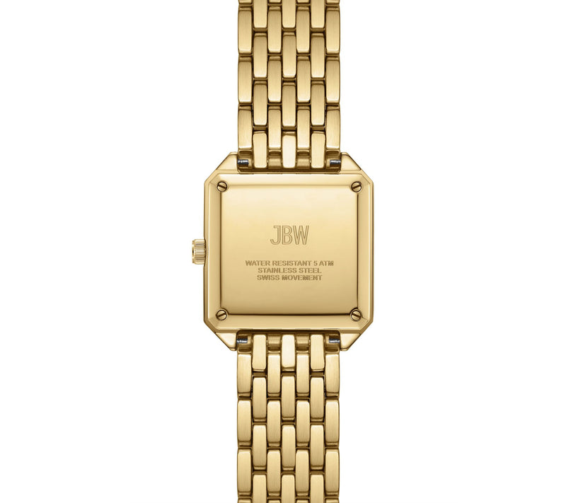 JBW Women's Astra 18K Gold Plated Crystal Square Dial Watch — View 2