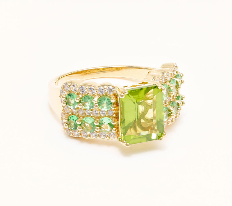Affinity Gems Emerald Cut Center Stone Ring, Sterling — View 6