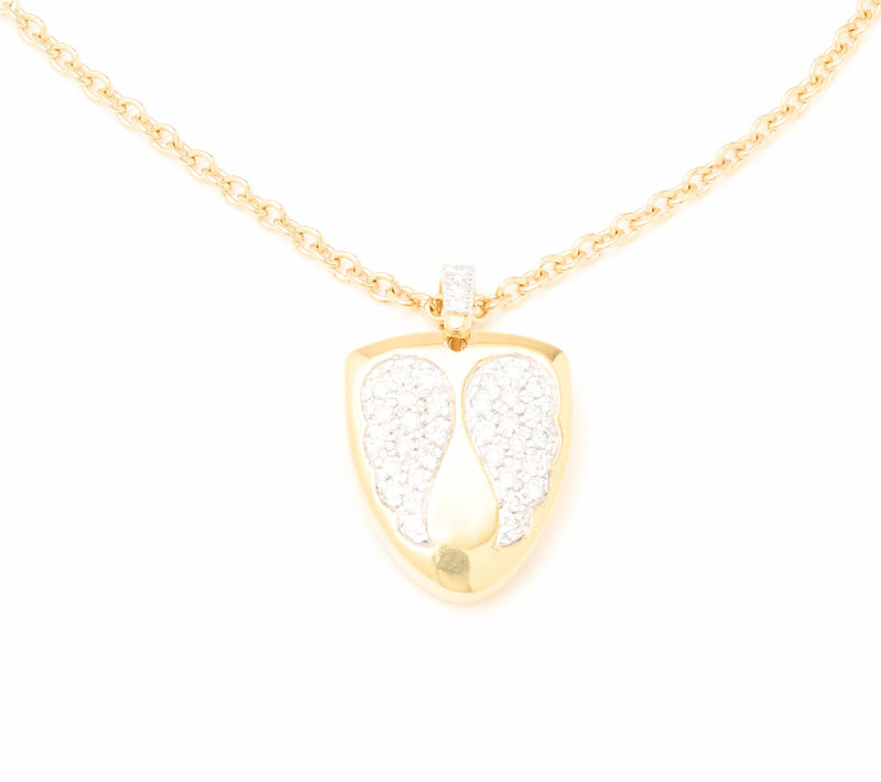 Fire Light Lab Grown Diamonds .25 cttw Angel Pendant, Sterl — View 9