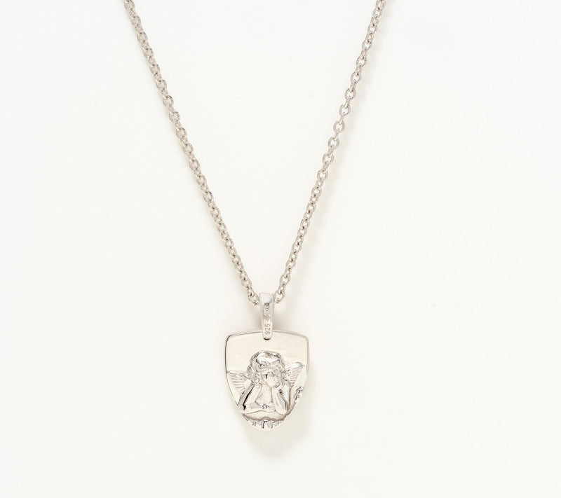 Fire Light Lab Grown Diamonds .25 cttw Angel Pendant, Sterl — View 3