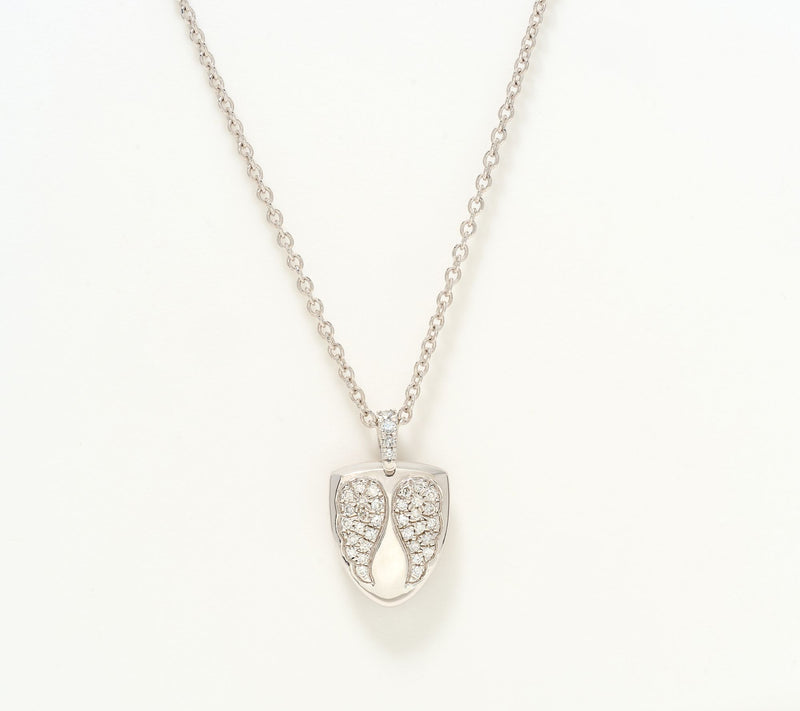 Fire Light Lab Grown Diamonds .25 cttw Angel Pendant, Sterl — View 2