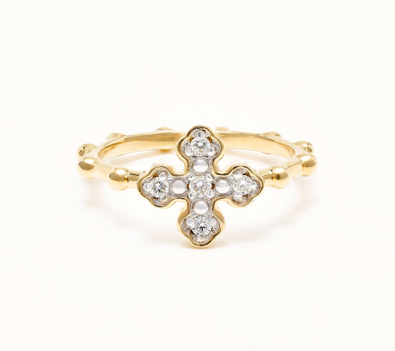 Fire Light Lab Grown Diamonds 0.13cttw Rosary Ring, Sterling — View 2