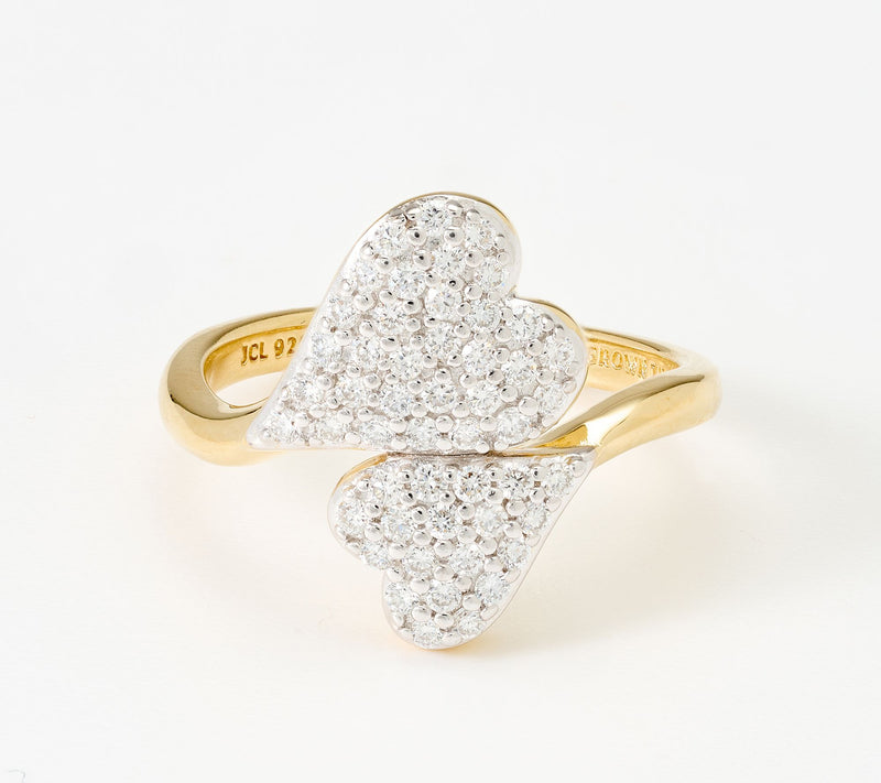 JEN by Jennifer Miller 0.50ct Pave Lab Grown Diamond Heart Ring — View 10