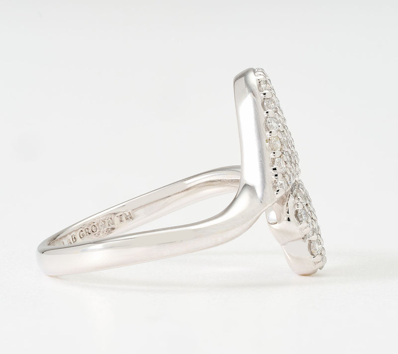 JEN by Jennifer Miller 0.50ct Pave Lab Grown Diamond Heart Ring — View 4