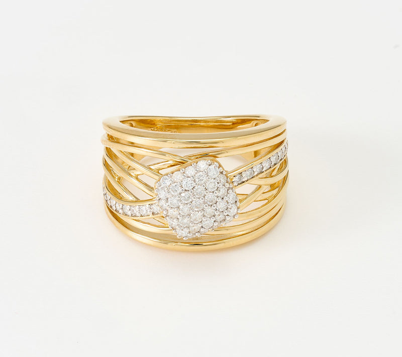 JEN by Jennifer Miller Draped Pave Lab Grown Diamond 0.54ct Ring — View 10