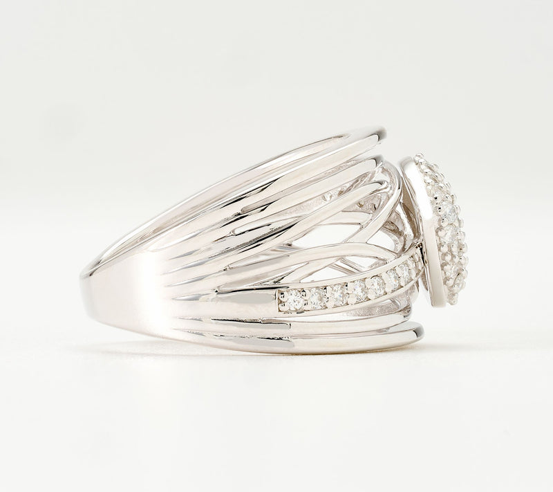 JEN by Jennifer Miller Draped Pave Lab Grown Diamond 0.54ct Ring — View 4