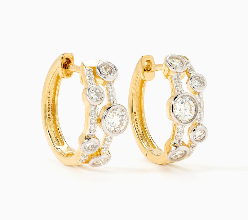 JEN by Jennifer Miller 0.85ct Lab Grown Diamond Bubble Hoops — View 8