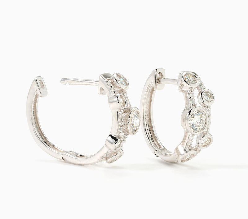 JEN by Jennifer Miller 0.85ct Lab Grown Diamond Bubble Hoops — View 2