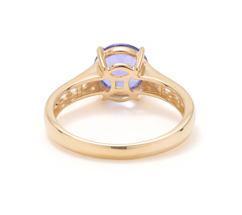 Pure Tanzanite by Jeff Moseley 1.75 cttw Round Cut Ring, 18K Gold — View 3