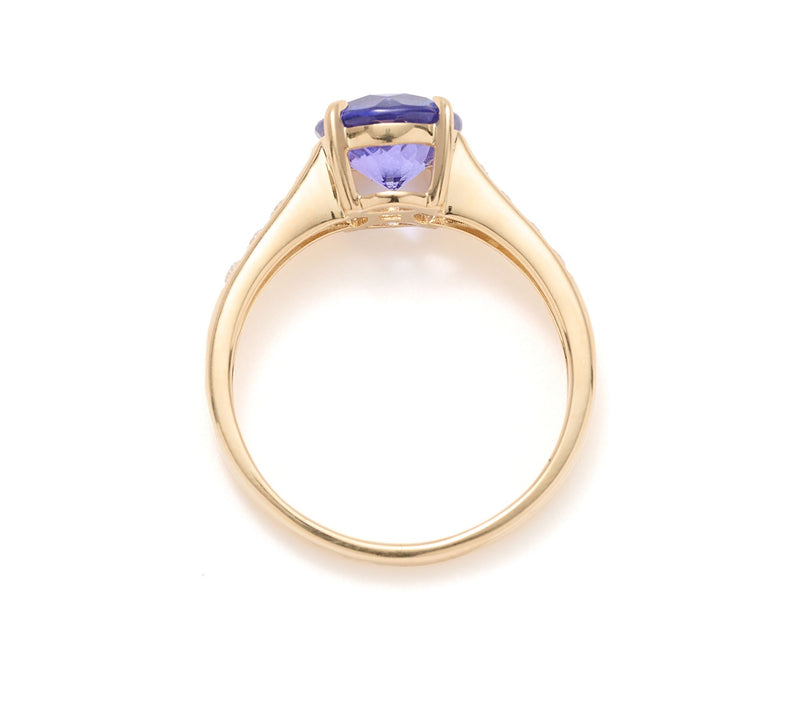 Pure Tanzanite by Jeff Moseley 1.75 cttw Round Cut Ring, 18K Gold — View 4