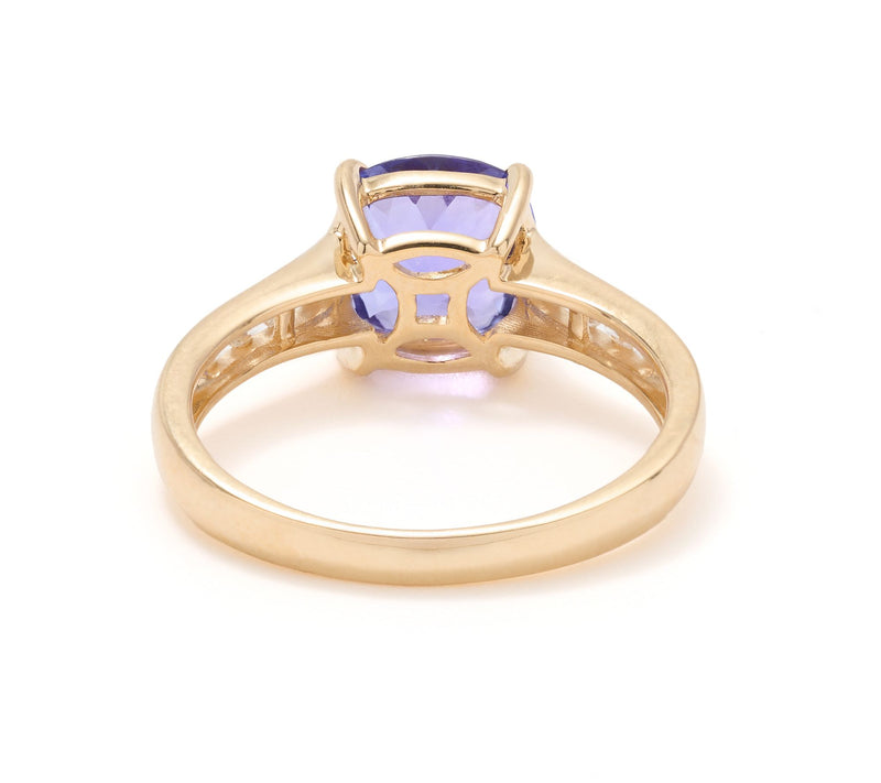 Pure Tanzanite by Jeff Moseley 1.75 cttw Cushion Cut Ring, 18K — View 3