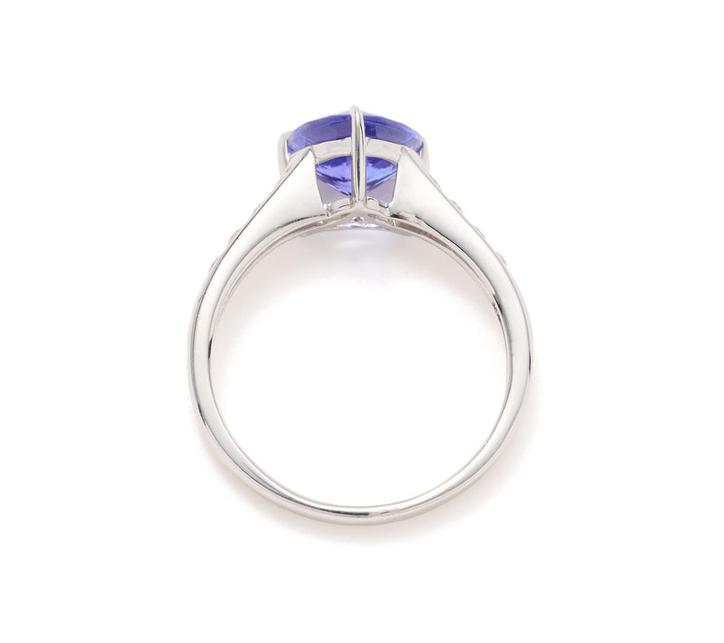 Pure Tanzanite by Jeff Moseley 1.75 cttw Trillion Cut Ring, 18K Gold — View 4