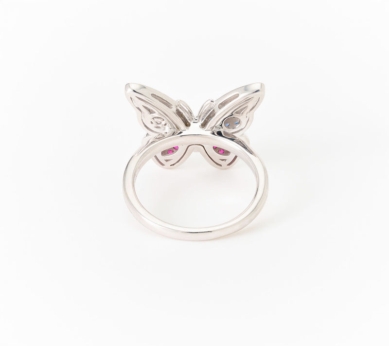 Carlo Viani Americana Butterfly Motif Ring, Sterling Silver — View 3