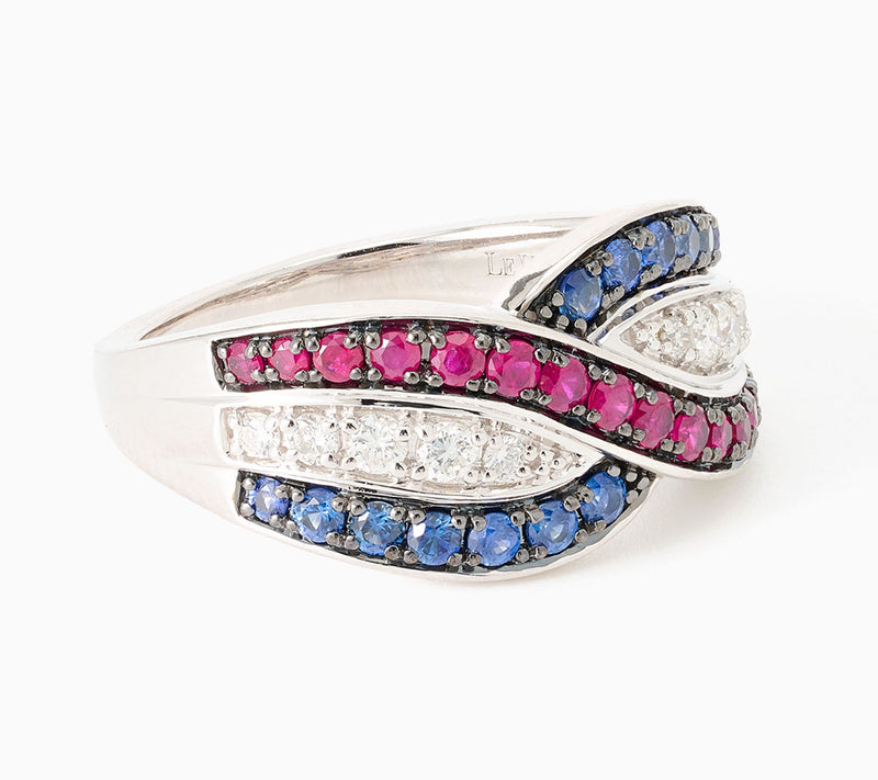 Carlo Viani Americana Crossover Ring, 14K Gold — Main view