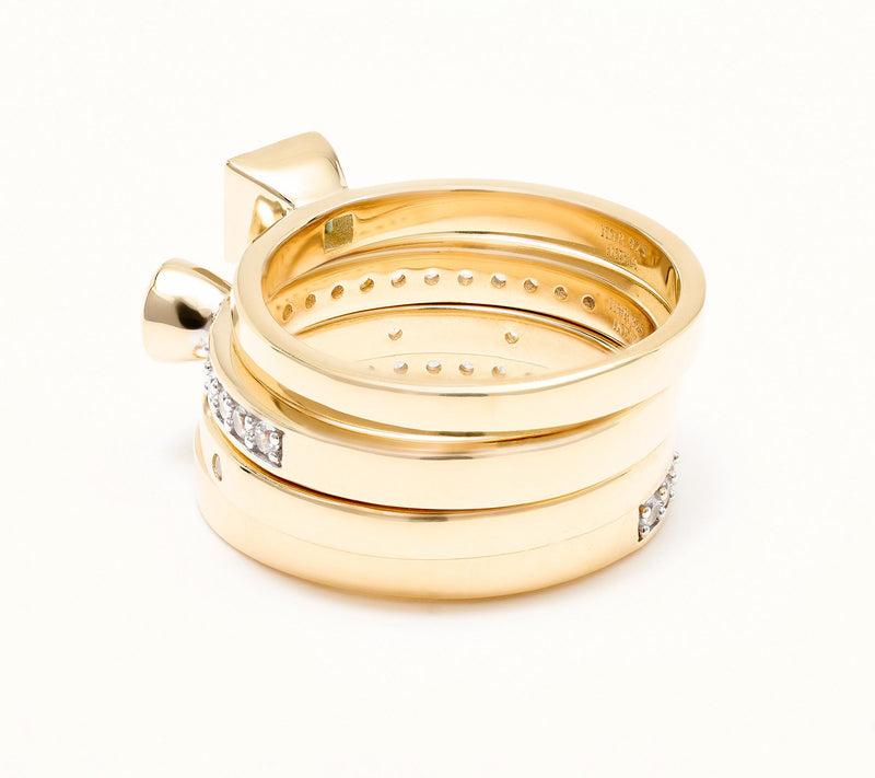 Affinity Gems Multi Stone Twisted Accent Ring, Sterling — View 3