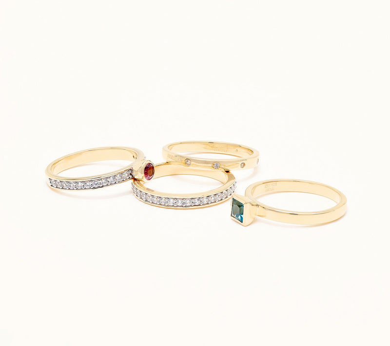 Affinity Gems Multi Stone Twisted Accent Ring, Sterling — View 4