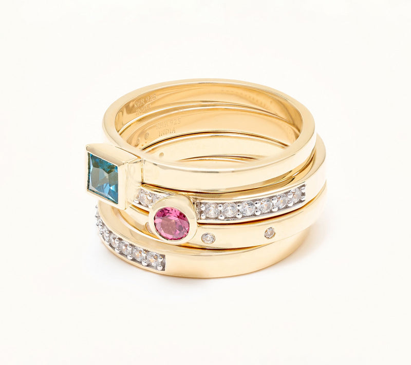 Affinity Gems Multi Stone Twisted Accent Ring, Sterling — View 2