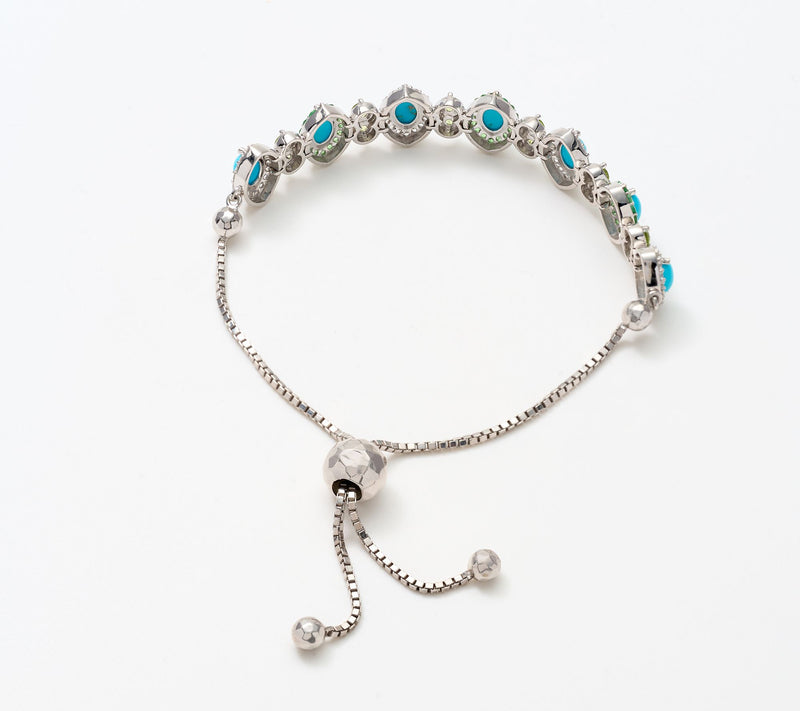 Affinity Gems Sleeping Beauty Silver Bracelet — View 2