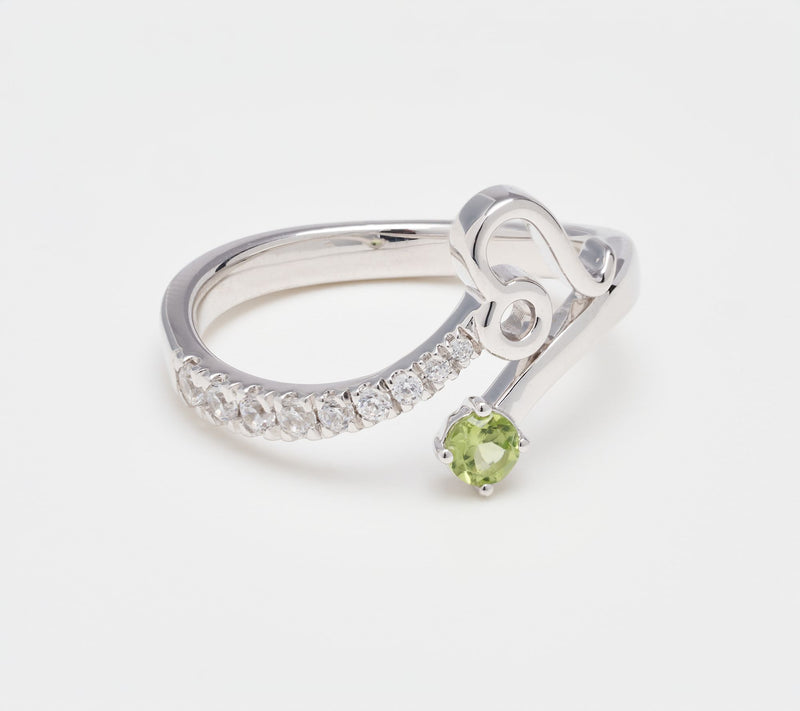Fire Light Lab Grown Diamond 0.25 cttw Zodiac Ring, Sterling Silver — View 12