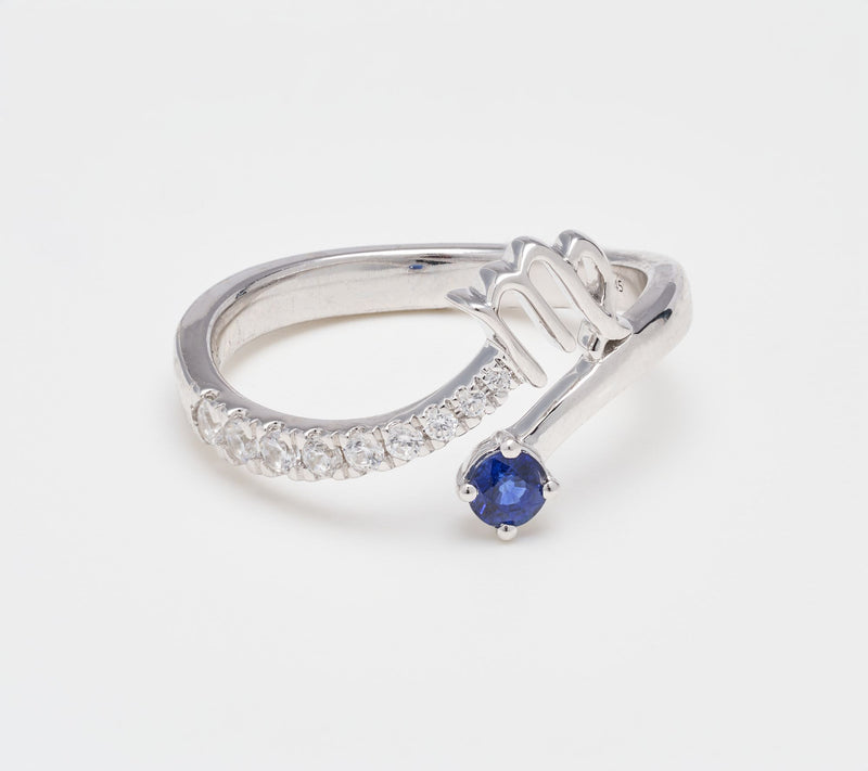 Fire Light Lab Grown Diamond 0.25 cttw Zodiac Ring, Sterling Silver — View 25