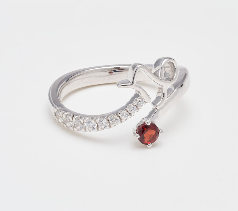 Fire Light Lab Grown Diamond 0.25 cttw Zodiac Ring, Sterling Silver — View 8