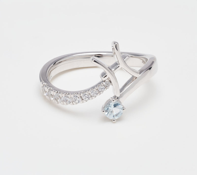 Fire Light Lab Grown Diamond 0.25 cttw Zodiac Ring, Sterling Silver — View 17
