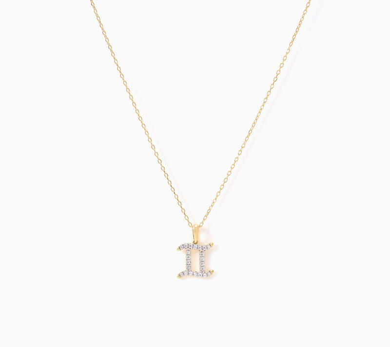 Fire Light Lab Grown Diamond 0.16 cttw Zodiac Pendant, Yellow — Main view
