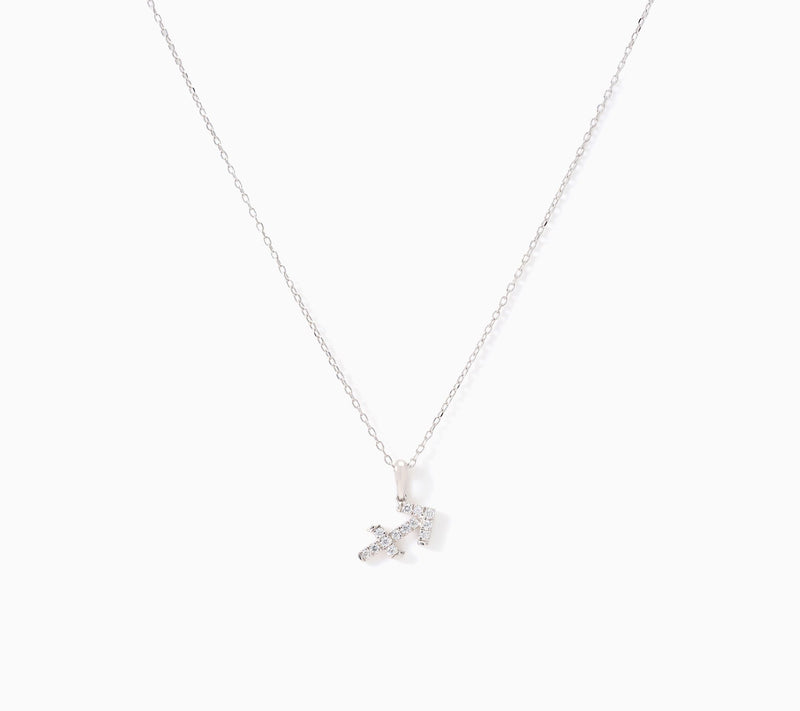 Fire Light Lab Grown Diamond 0.16 cttw Zodiac Pendant, Silver — Main view