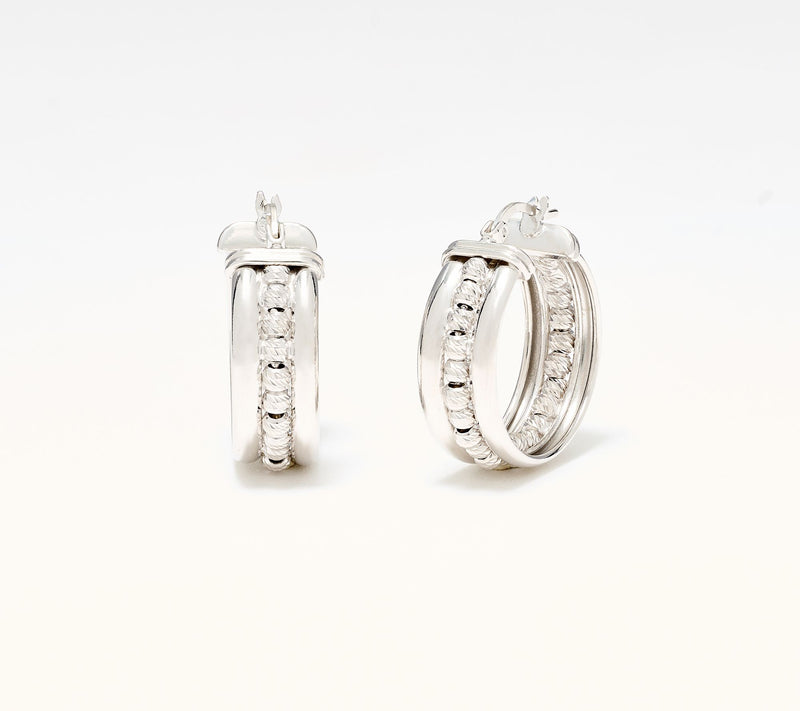 David Markstein Bronze Handcrafted Luxe Beaded Hoop Earrings — View 15
