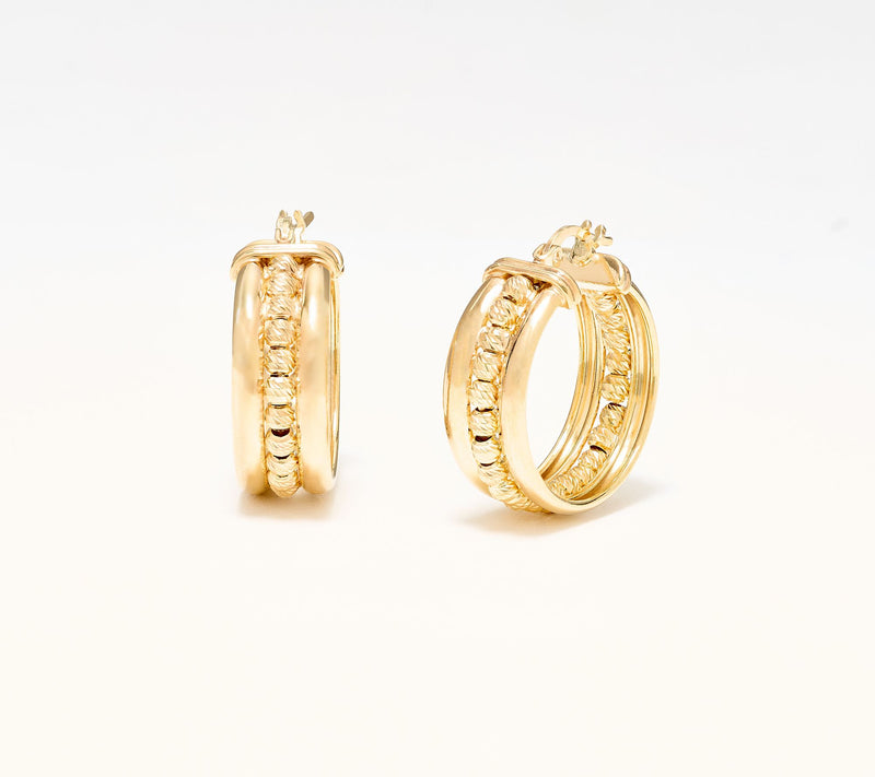 David Markstein Bronze Handcrafted Luxe Beaded Hoop Earrings — View 16