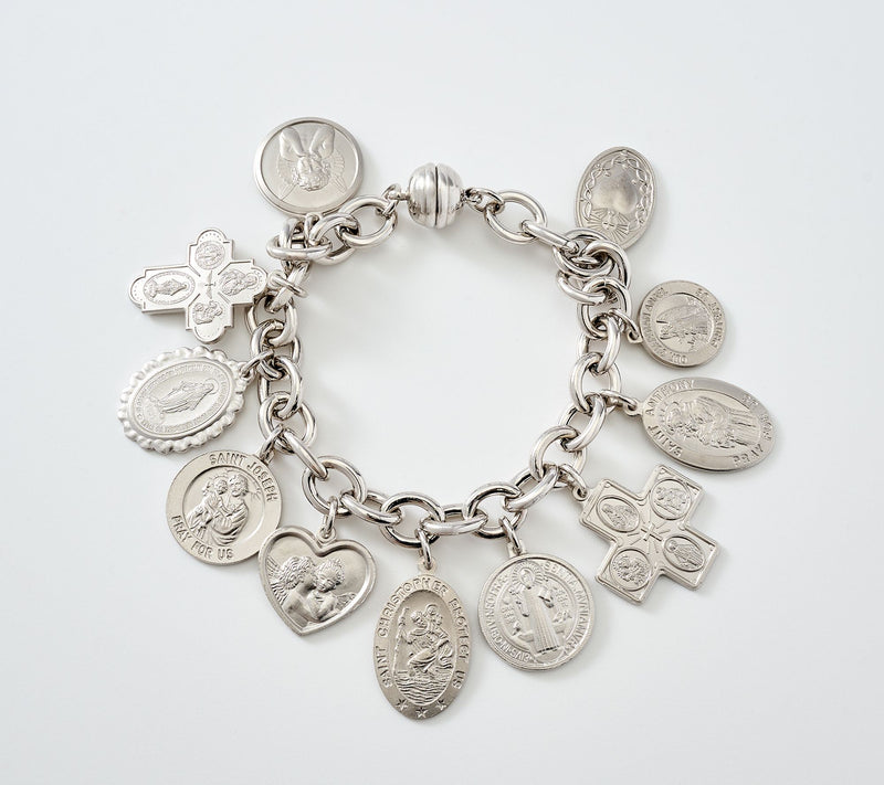 David Markstein Bronze Ponte Vecchio Multi Religious Charm Bracelet — View 8