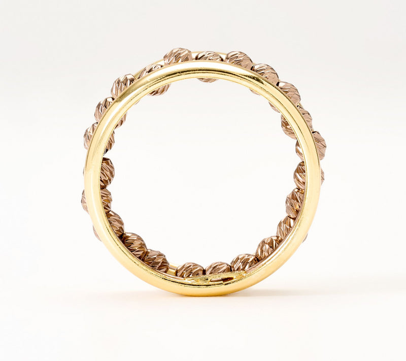 David Markstein Bronze Handcrafted Luxe D/C Bead Ring — View 2