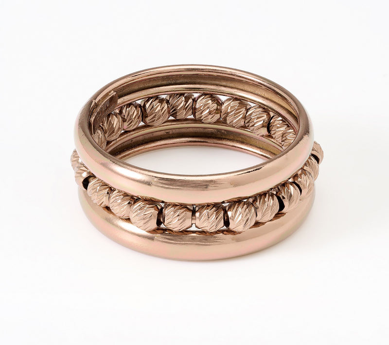 David Markstein Bronze Handcrafted Luxe D/C Bead Ring — View 13